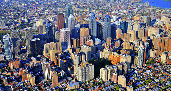 Rittenhouse Square Park and Philadelphia Skyline Photograph